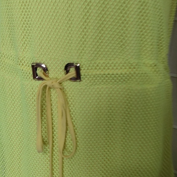 Neon Yellow Mesh Swim Cover-Up – Sheer - Picture 5 of 14